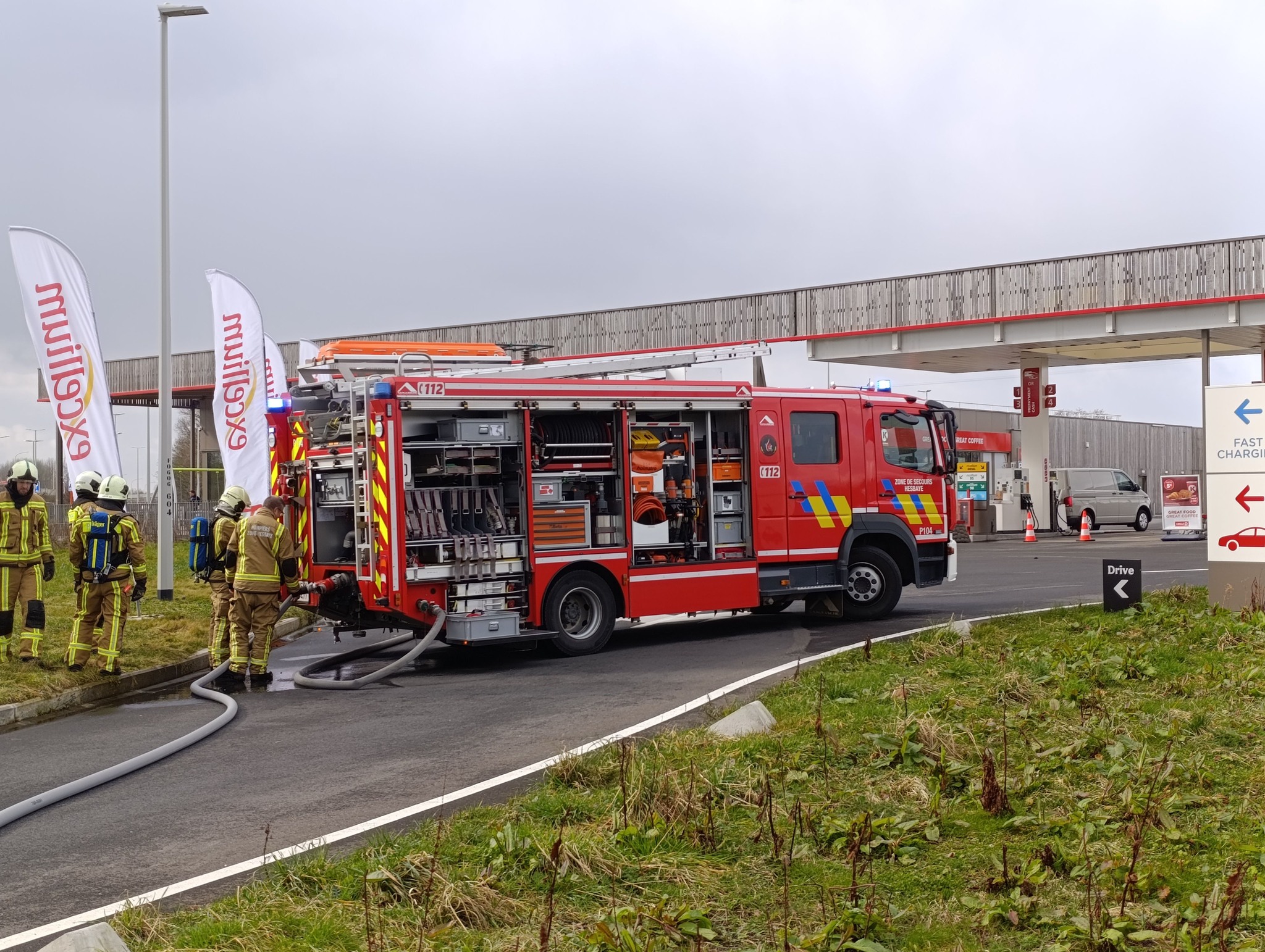 Grosse alerte au gaz sur l'aire de Bettincourt à Waremme