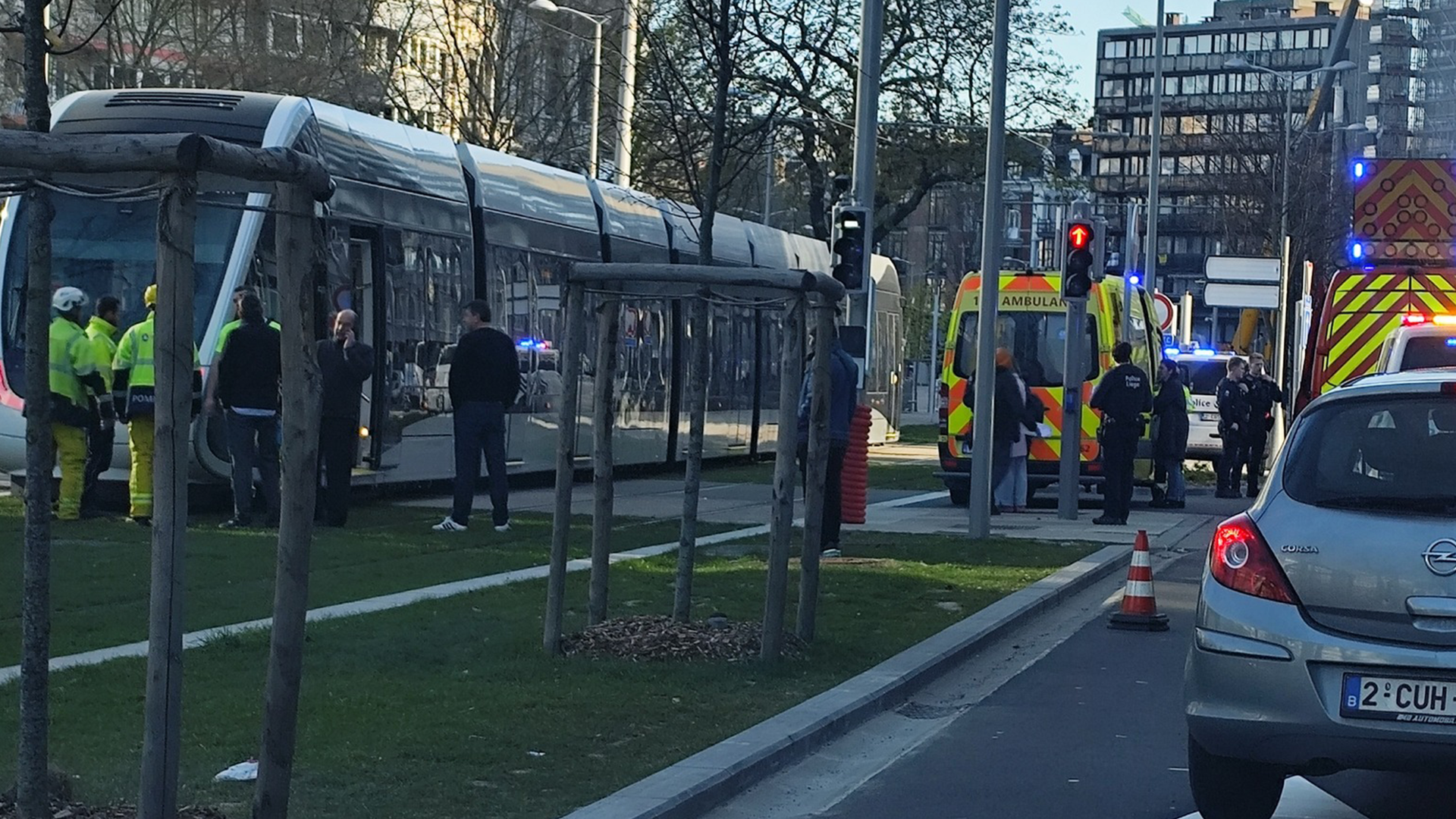 Une jeune fille percutée par un tram à Liège