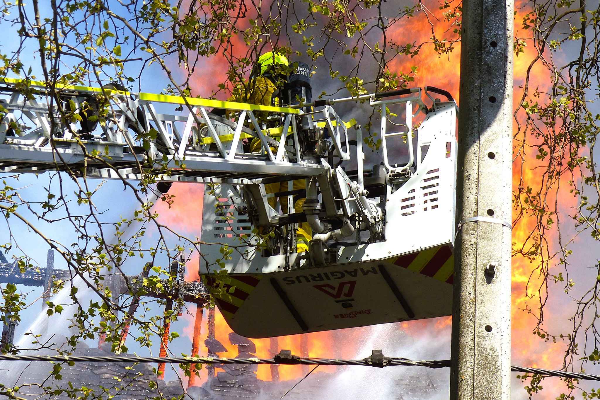 Incendie à l'église Notre-Dame du Rosaire à Bressoux