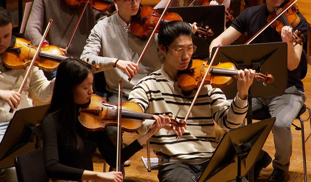 La session d'orchestre du Conservatoire royal de Liège se prépare