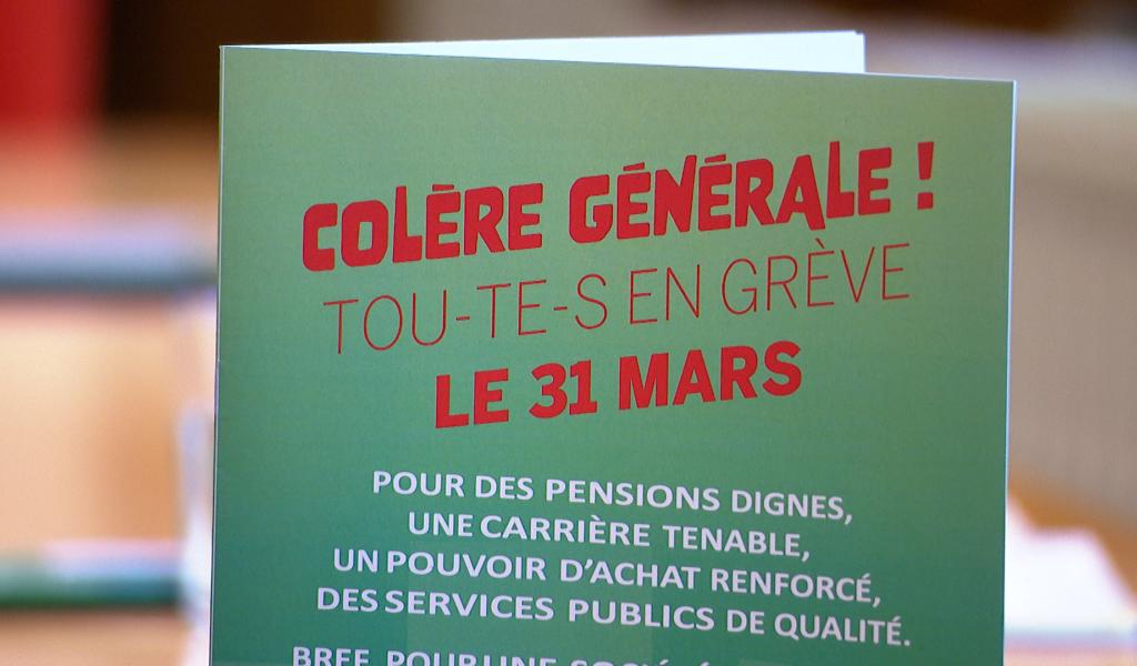 Grève générale le 31 mars en front commun