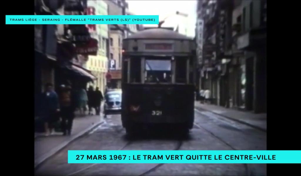 27 mars 1967 : le tram quitte le centre de Liège