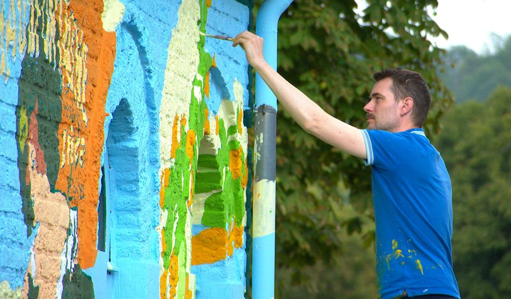 Une nouvelle fresque à la gare de Chaudfontaine