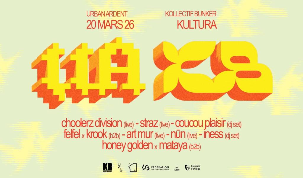 Evénement reporté : Urban Ardent et Kollectif Bunker pour une soirée entre Hip-Hop et Electro