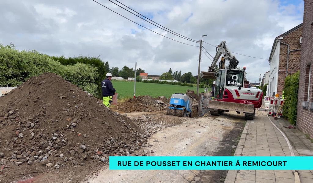 Rue de Pousset : d'importants travaux ont commencé à Remicourt