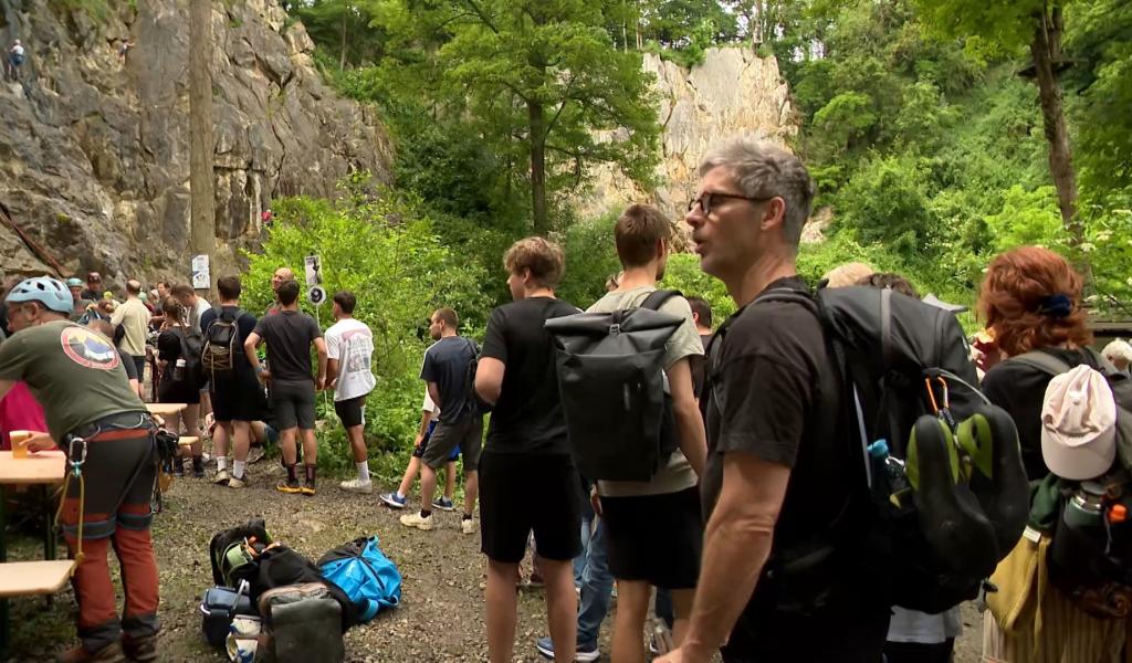 430 personnes sont venues s'essayer à l'escalade à Chokier