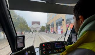 Tram en commun S7#2 : essais dynamiques en centre-ville