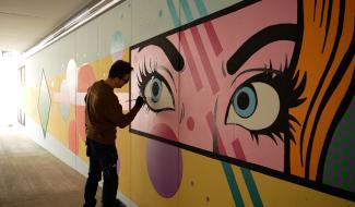 Neupré : une fresque pour habiller le nouveau tunnel sous la liaison N63