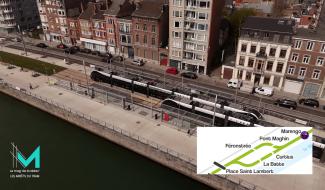 Les stations du tram de Liège