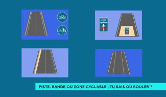 Piste, bande ou zone cyclable : tu sais où rouler ?