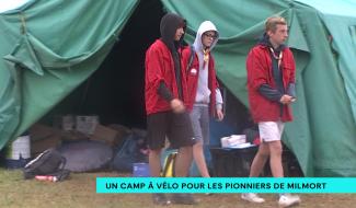 Pour leur camp d'été, les pionniers de Milmort sillonnent la province du Luxembourg... à vélo !