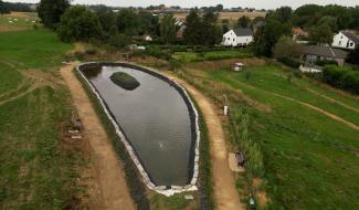 L'Etang de la Petite Campagne prend forme à Crisnée