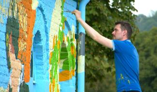 Une nouvelle fresque à la gare de Chaudfontaine