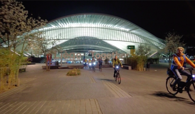 Une balade nocturne ProVelo pour découvrir les monuments illuminés de Liège