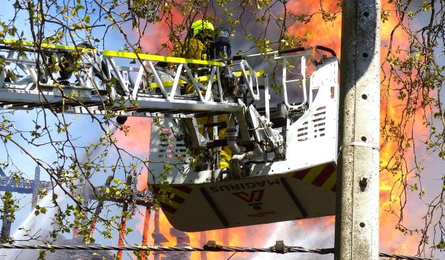 Incendie à l'église Notre-Dame du Rosaire à Bressoux