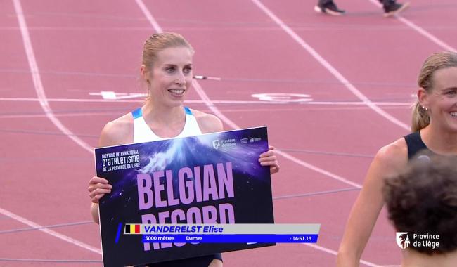 Athlétisme: Elise Vanderelst et Thomas Carmoy illuminent le Meeting de Liège