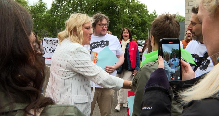 Université en colère : Vanessa Matz interpellée ce jeudi au Centre Spatial de Liège