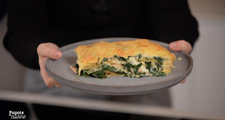 La lasagne au saumon et aux épinards, avec Équifrais