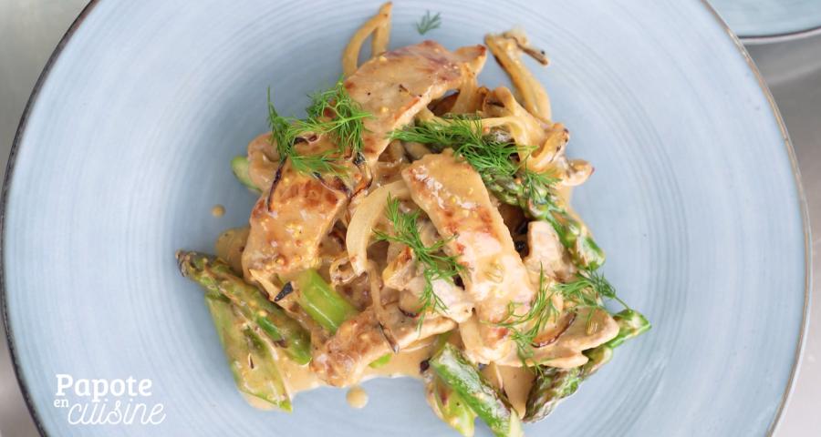 Le veau aux asperges, avec Delhaize et Dufrais