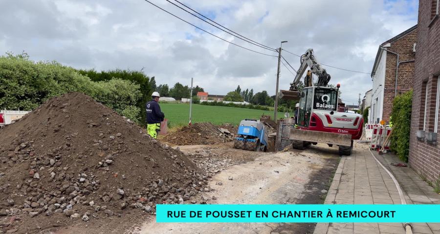 Rue de Pousset : d'importants travaux ont commencé à Remicourt