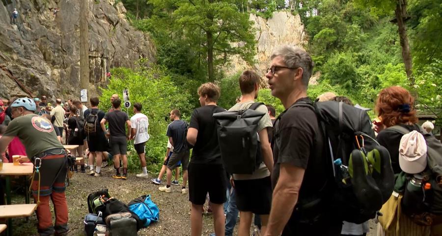 430 personnes sont venues s'essayer à l'escalade à Chokier