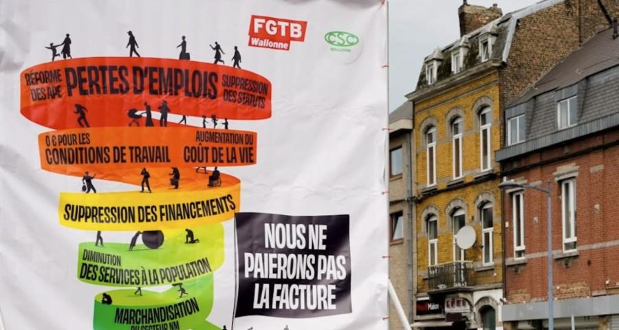 Manifestation interprofessionnelle à Namur, nombreuses perturbations dans les services