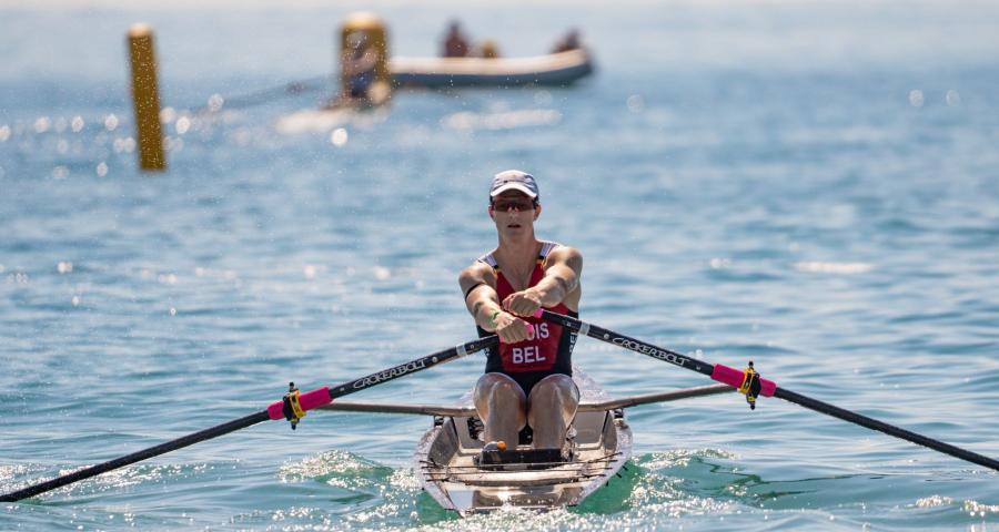 Benjamin Louis, champion de Belgique d'aviron de mer