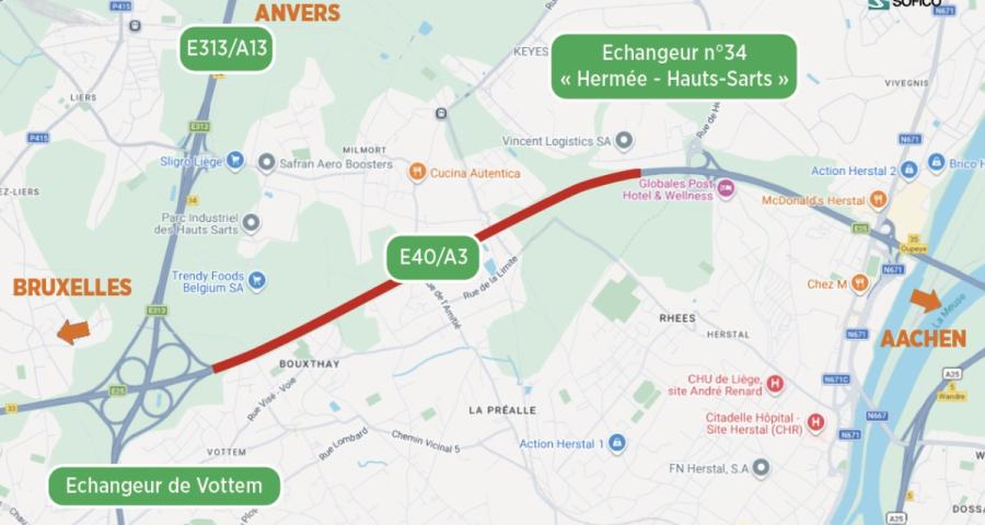 Un chantier de plusieurs mois dès mardi, des Hauts-Sarts à Vottem