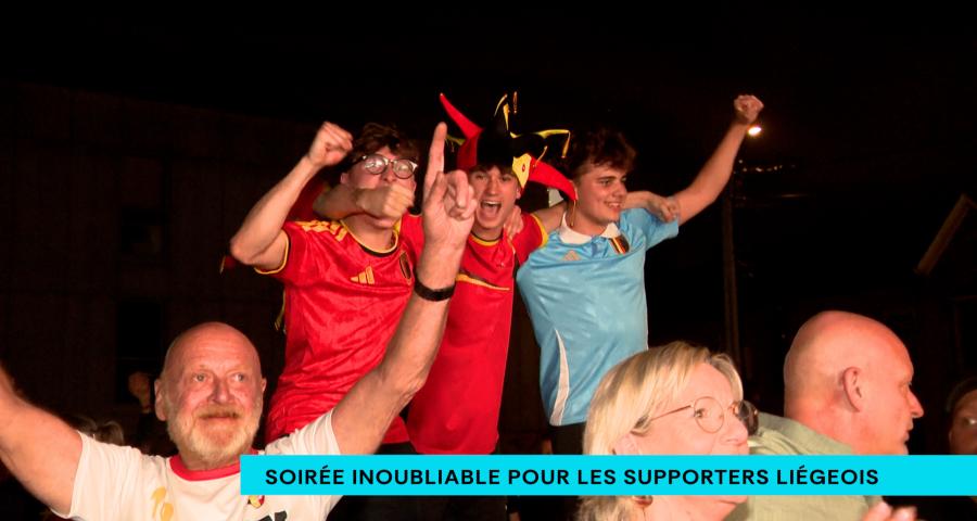 Les supporters liégeois ont vibré devant la remontada des Diables Rouges