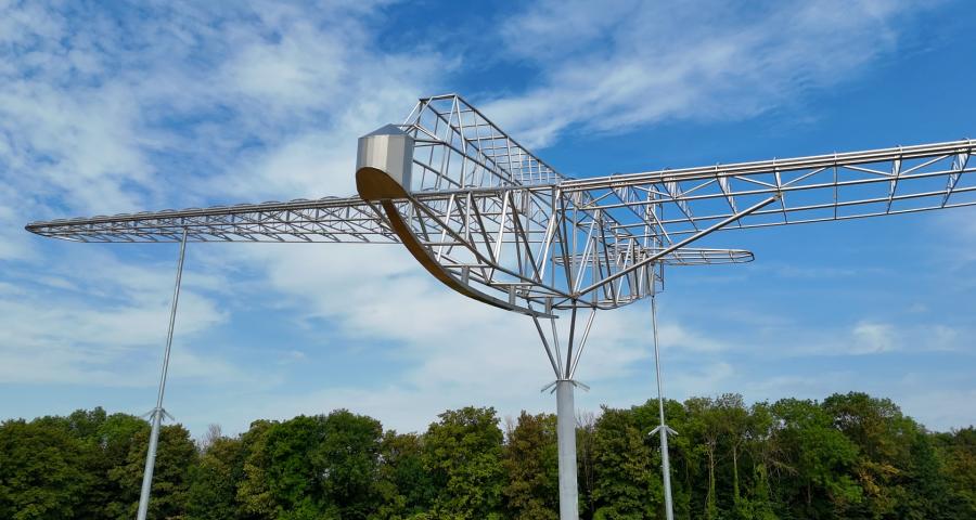 Un planeur-monumenten au Fort d'Eben-Emael