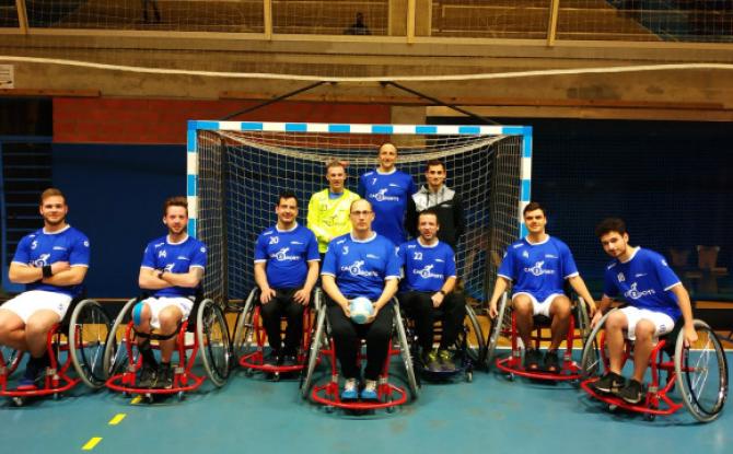 L'équipe de handball en fauteuil roulant de Beyne-Heusay