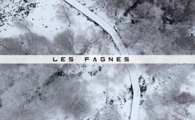 Les Fagnes sous la neige - Vu du ciel