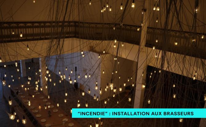 "Incendie" de Vincent Evrard aux Brasseurs - art contemporain