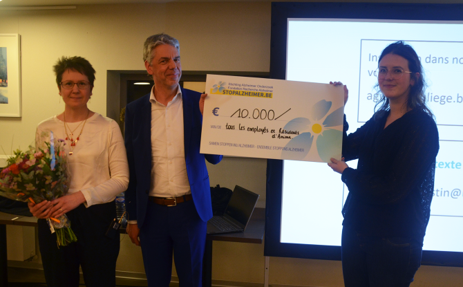 Alzheimer : un chèque de 10 000 euros grâce aux résidents de maisons de repos