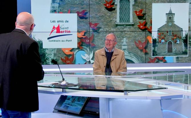 Comblain : une sculpture à l'église Saint-Martin