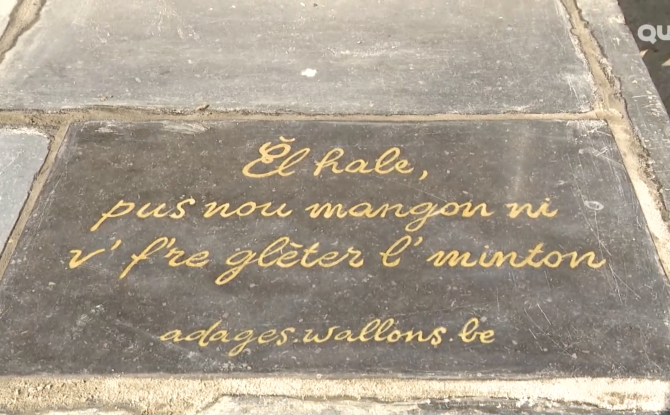 Le wallon inscrit en lettres d'or au coeur de Liège