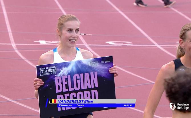 Athlétisme: Elise Vanderelst et Thomas Carmoy illuminent le Meeting de Liège